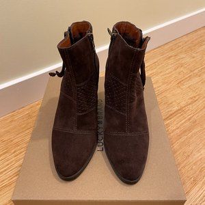 Lucky Brand Western Boots Nubuck Leather (Size 6)